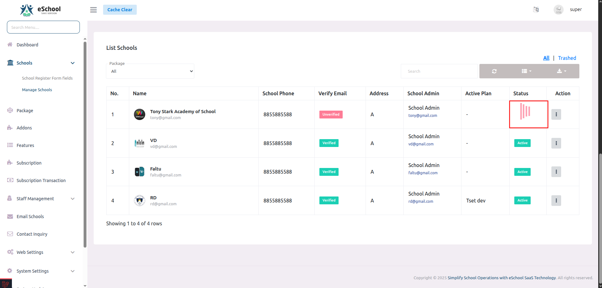 e-School SaaS
