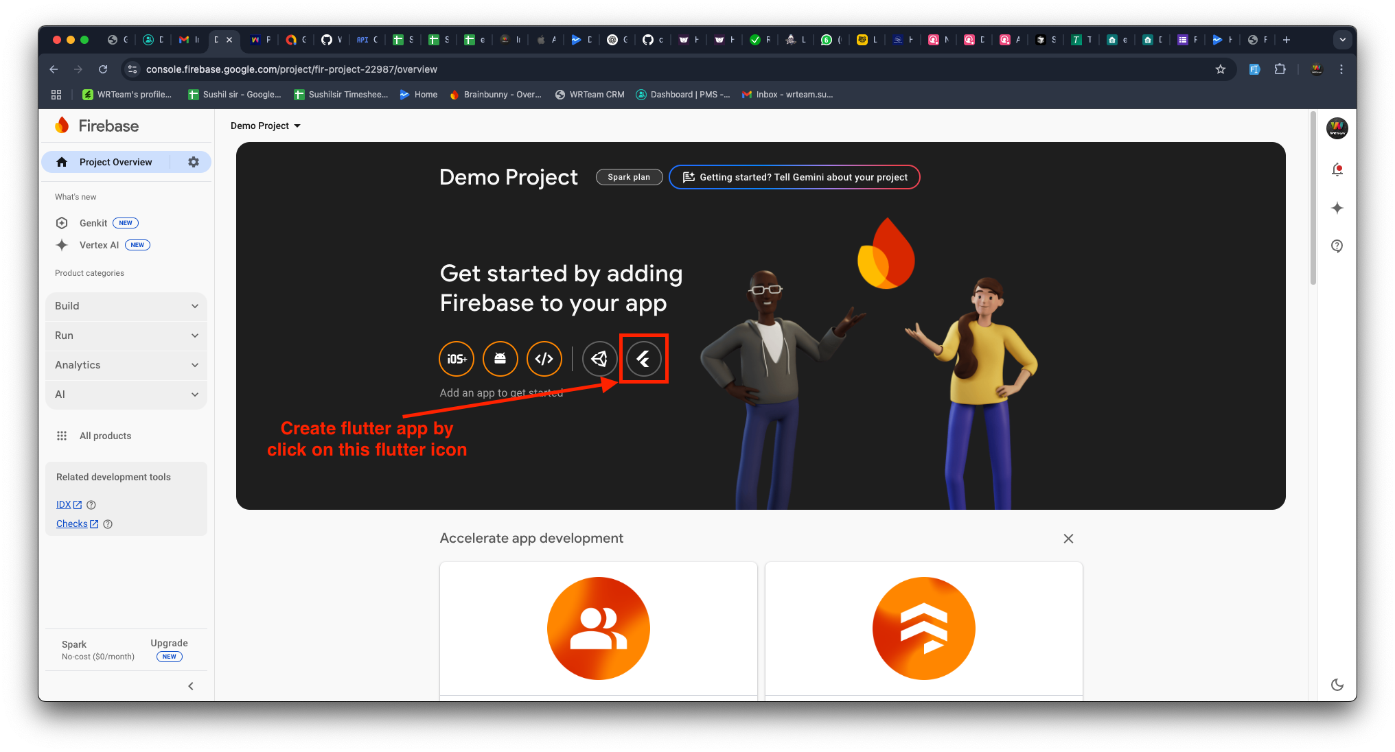 Create  Firebase Flutter App 1
