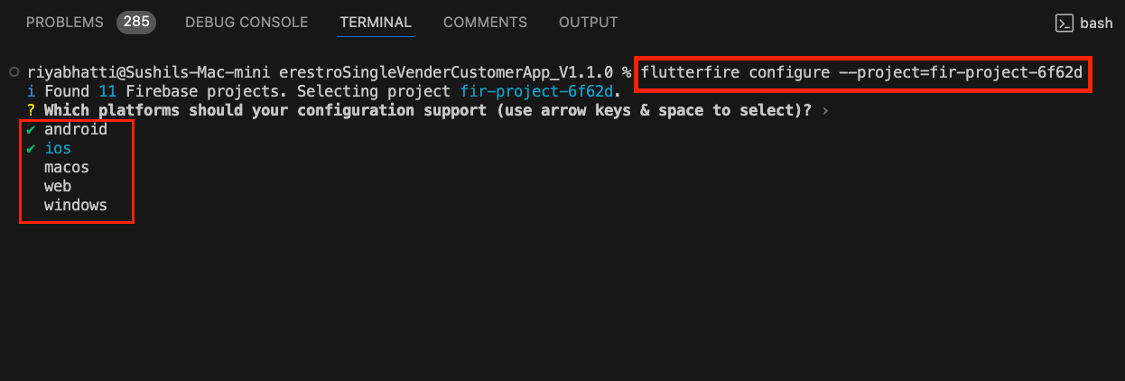 Create  Firebase Flutter App 6