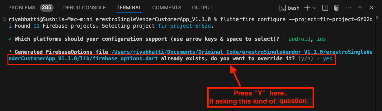 Create  Firebase Flutter App 7