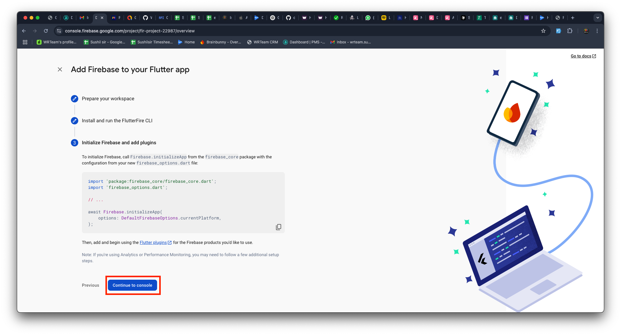 Create  Firebase Flutter App 9