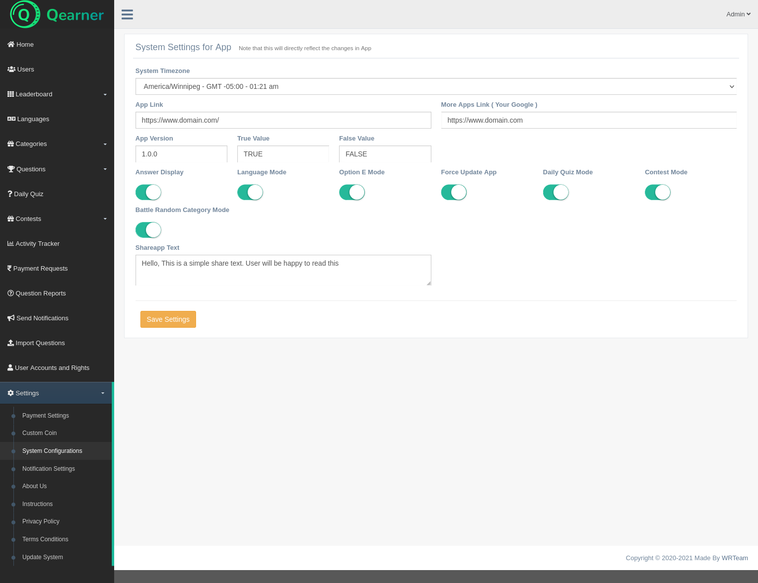 System Configurations